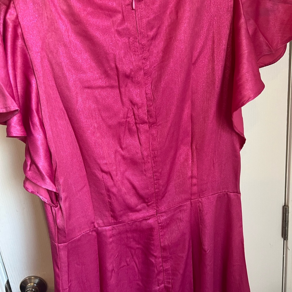 Elegant Pink Ruffle Dress - Picture 8 of 8